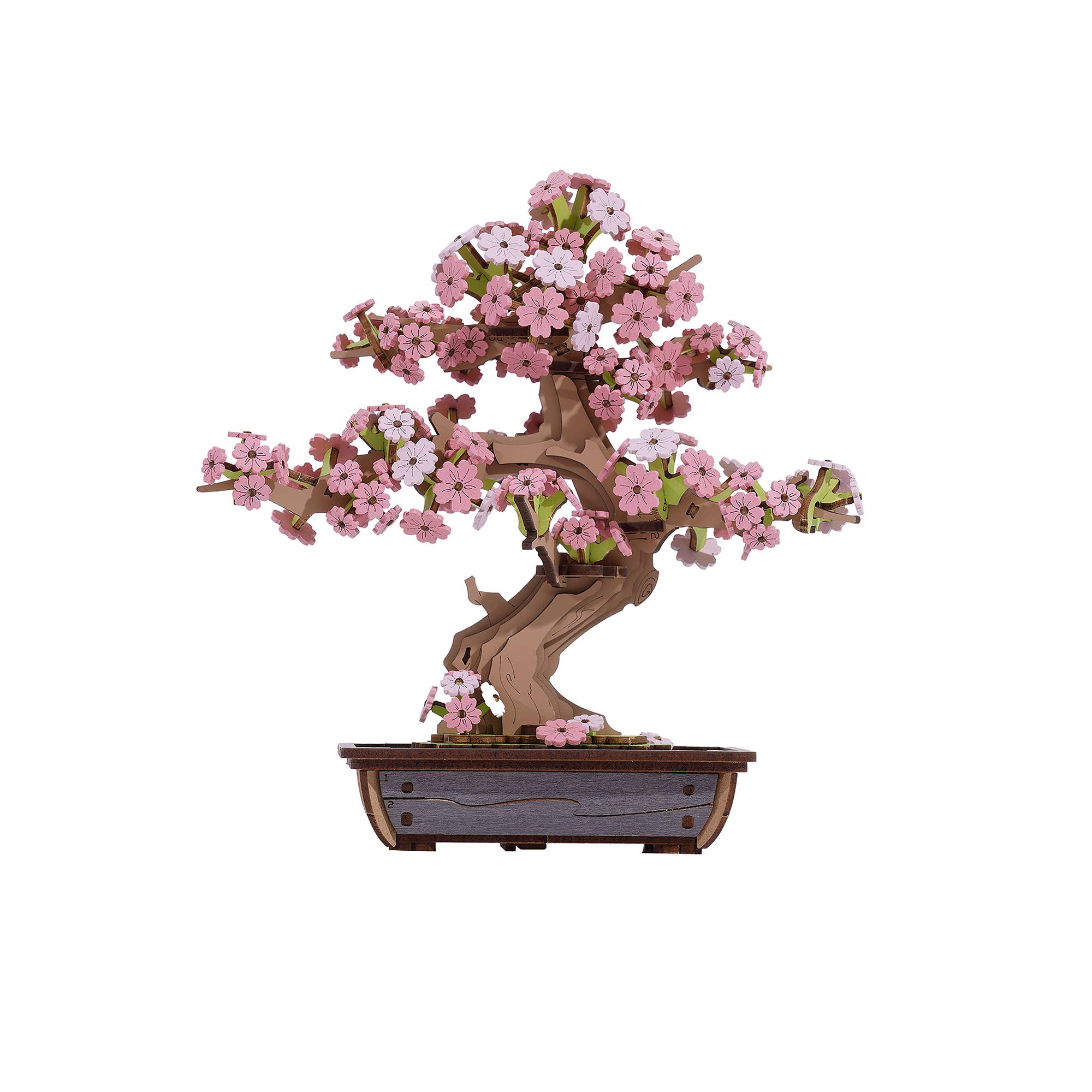 Modern Wooden Puzzle: Sakura Bonsai