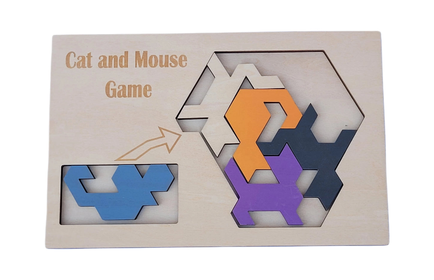 Cat and Mouse Game Wooden Brainteaser Puzzle