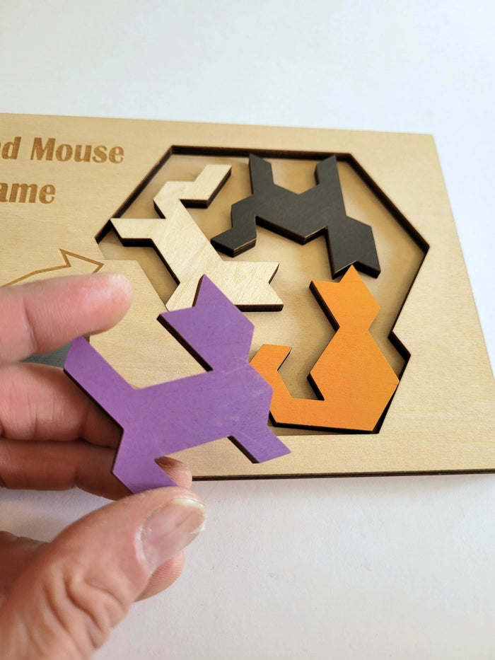 Cat and Mouse Game Wooden Brainteaser Puzzle