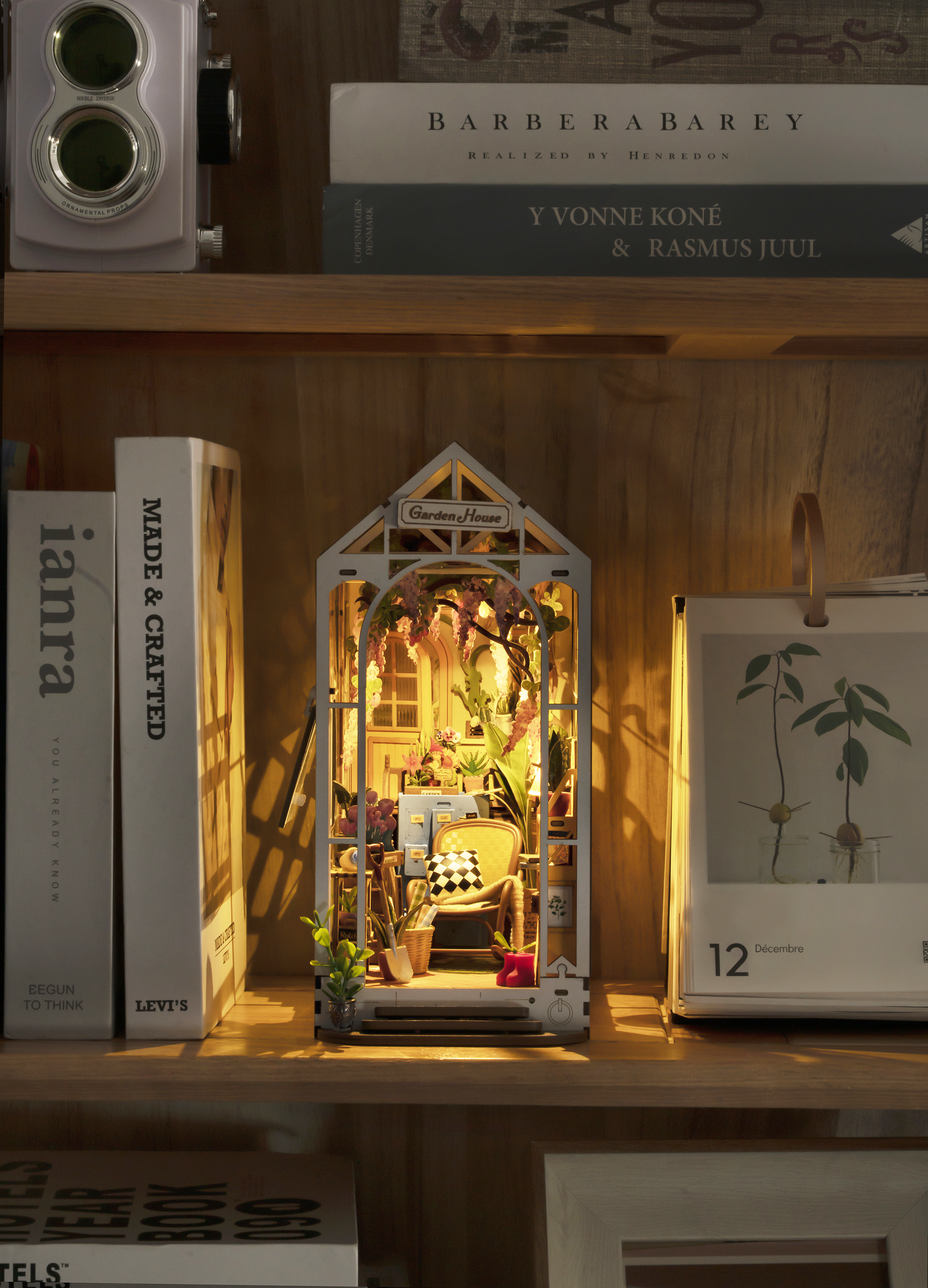 DIY Miniature House Book Nook Kit: Garden House